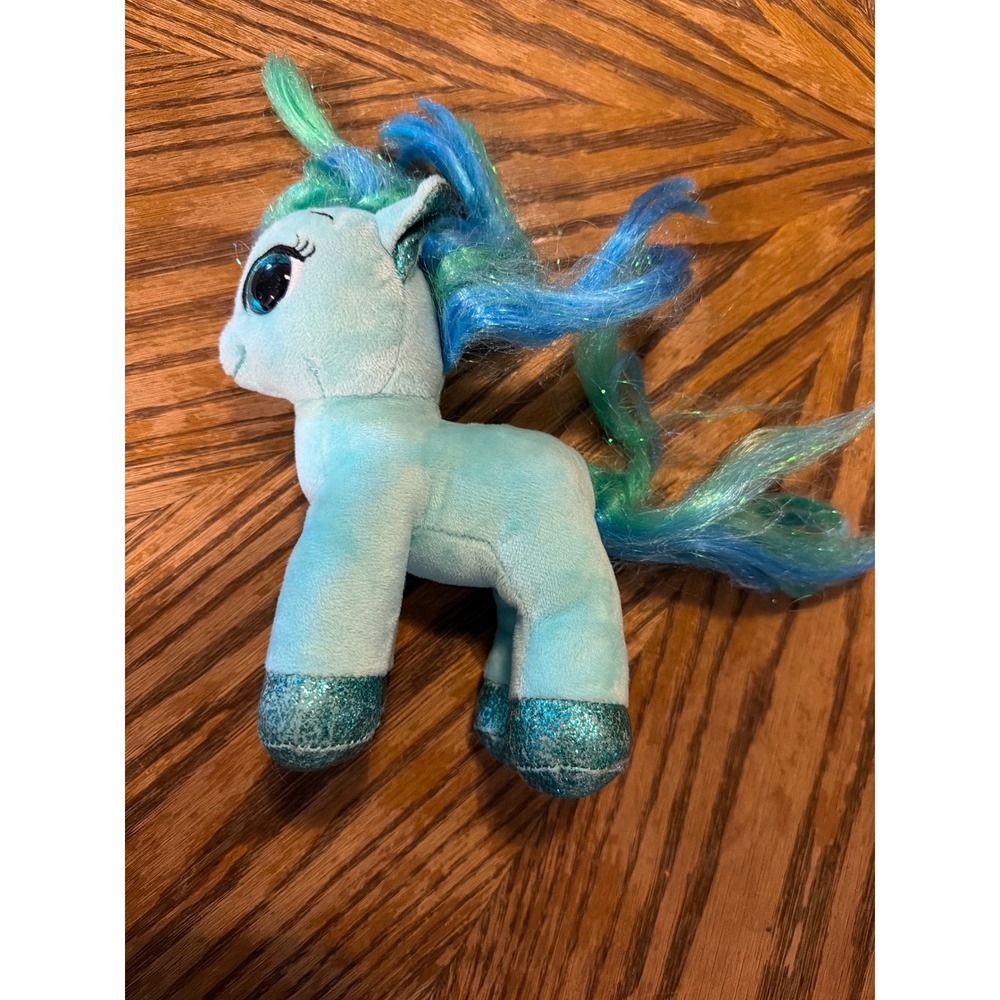 Ty Beanie Boos Topaz Pony Teal Blue Green Glitter Eyes Plush Horse 2019